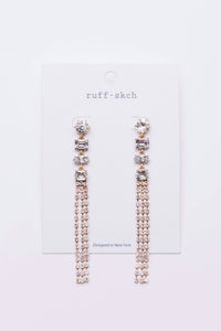 White Label - Women's Tiered Tassel Drop Earrings