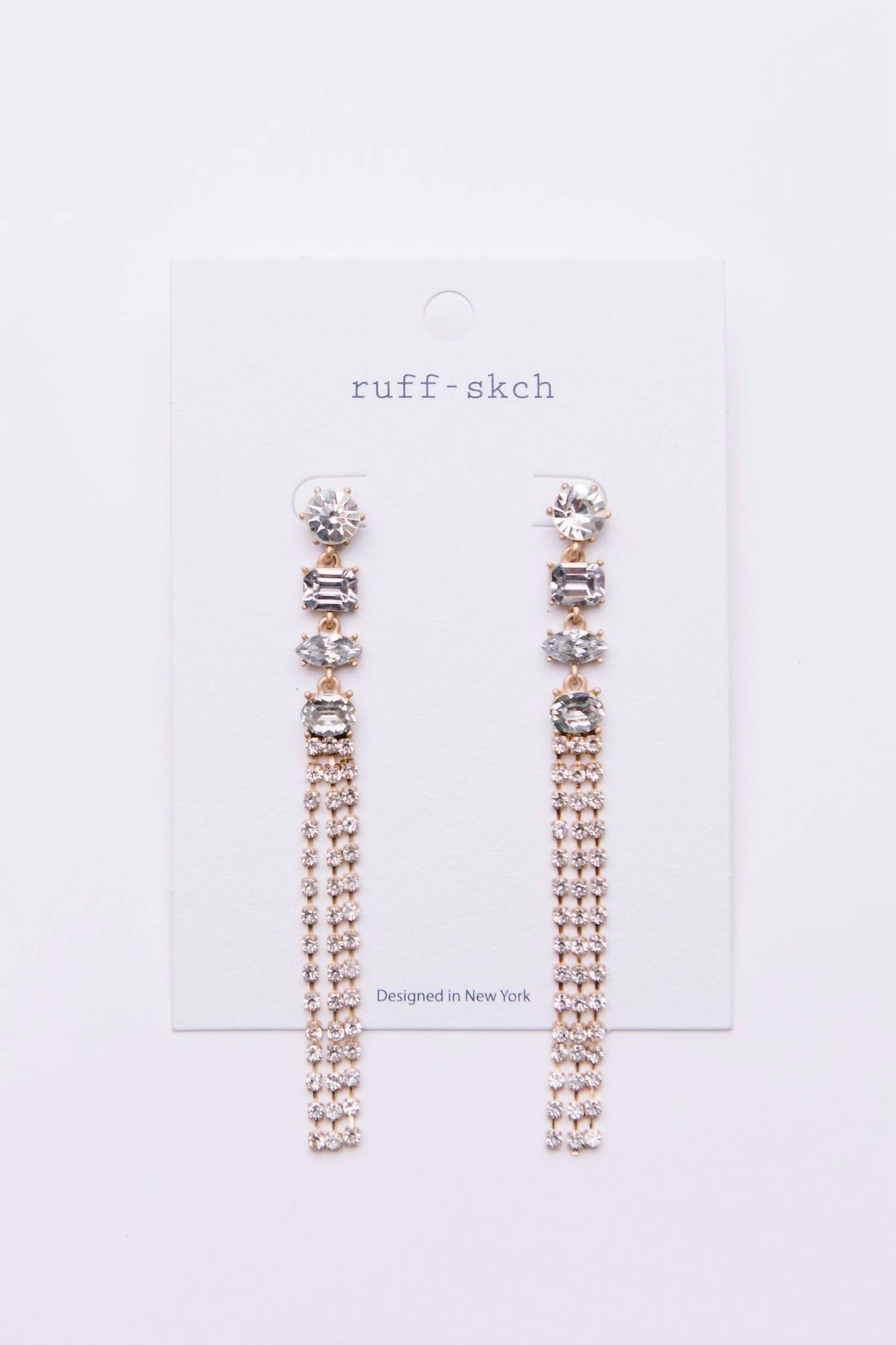 White Label - Women's Tiered Tassel Drop Earrings