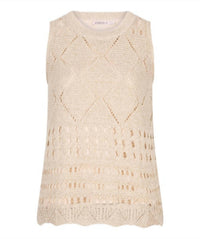 Esqualo - Fancy Open Knit Lurex Tank Top
