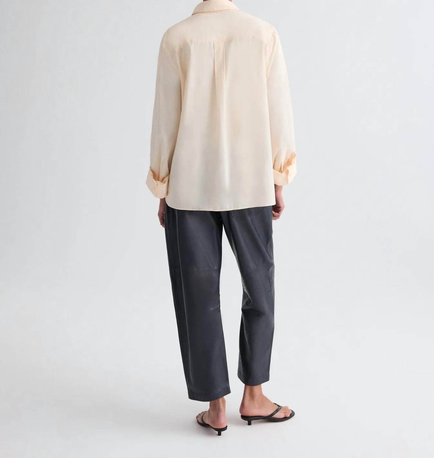 TWP Next Morning Shirt in creme de peche - women's shirt - view 5