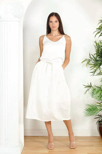 Zero Degrees Celsius - Drawstring Midi Skirt