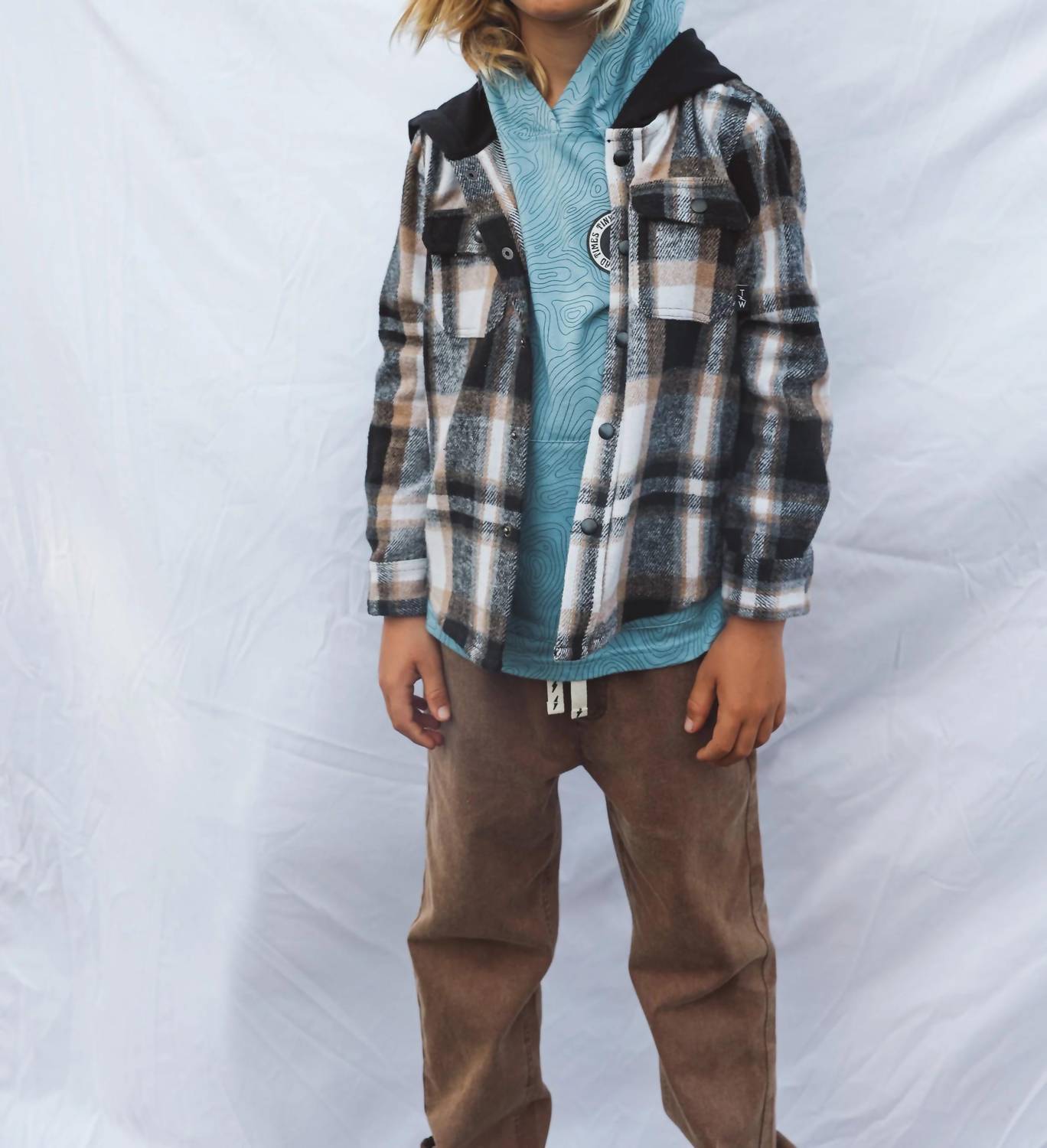 Tiny Whales - Woodsman Hooded Flannel Overshirt