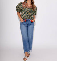 Thml - Floral Affair Neck Tie Top