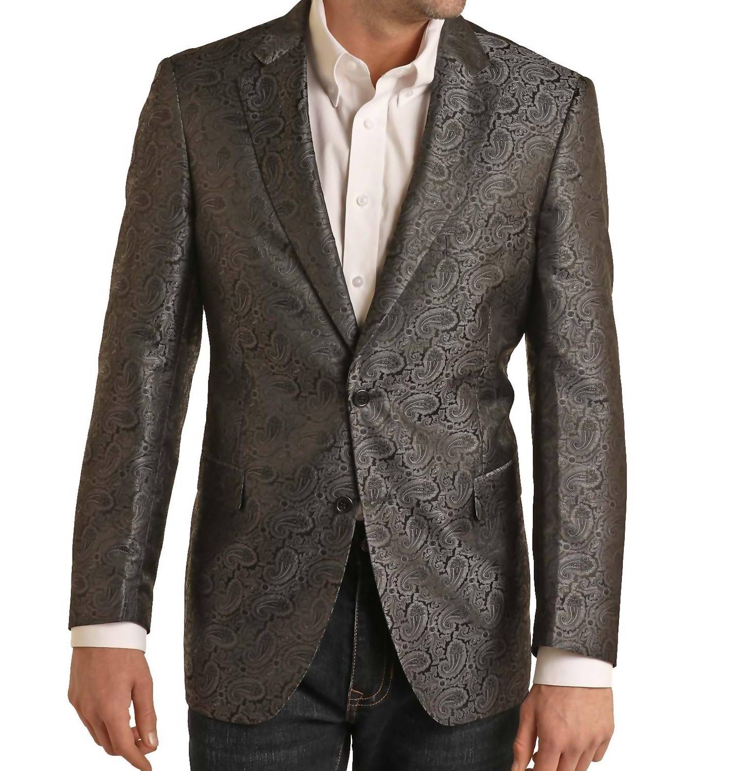 Rock & Roll Denim - Paisley Jacquard Sports Coat
