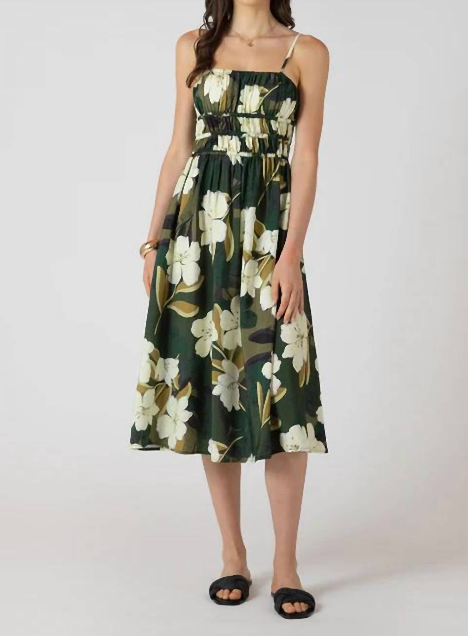 Dex Clothing - Palm Blossom Midi Dress