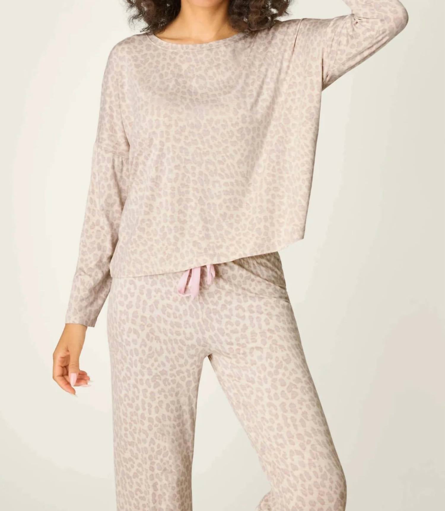 Pj Salvage - LUXE LEOPARD DREAMS LONG SLEEVE TOP