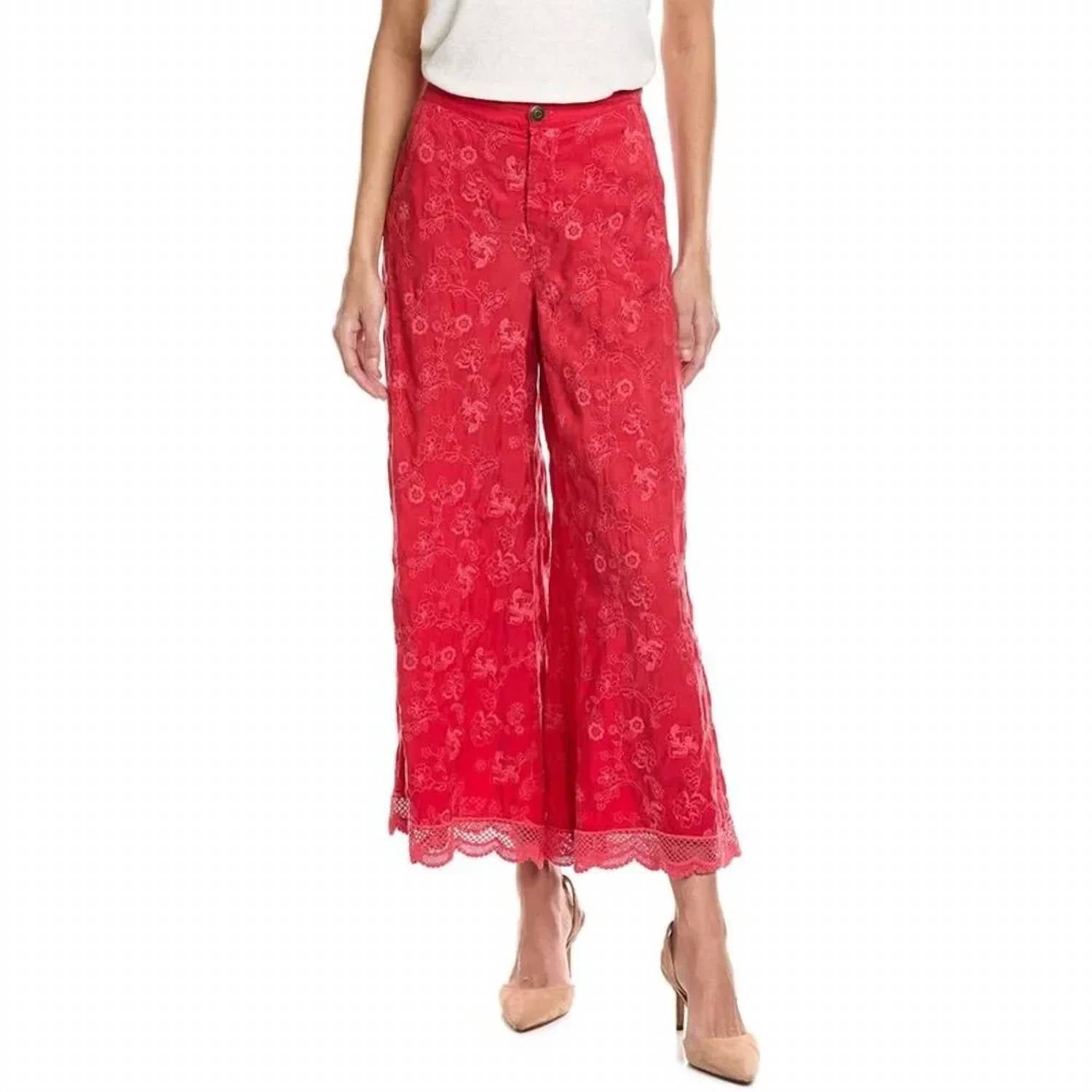 Johnny Was LAUCHLEN PANT GARDENIA in salsa - women's pants
