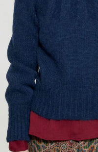 Antik Batik Lulu Alpaca Wool Sweater in dark blue - women's sweater - detail view