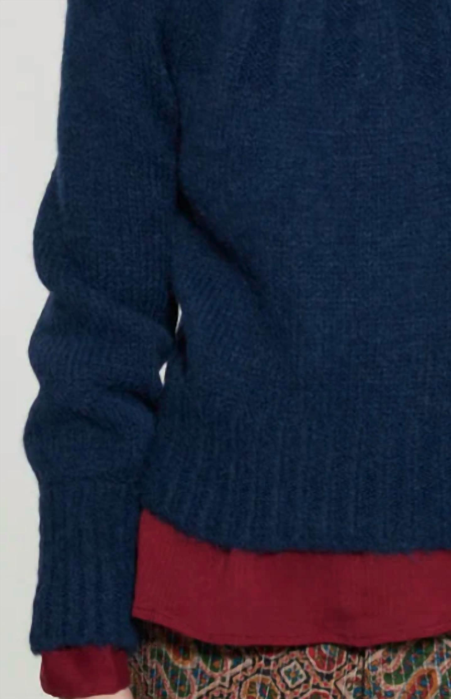 Antik Batik Lulu Alpaca Wool Sweater in dark blue - women's sweater - detail view