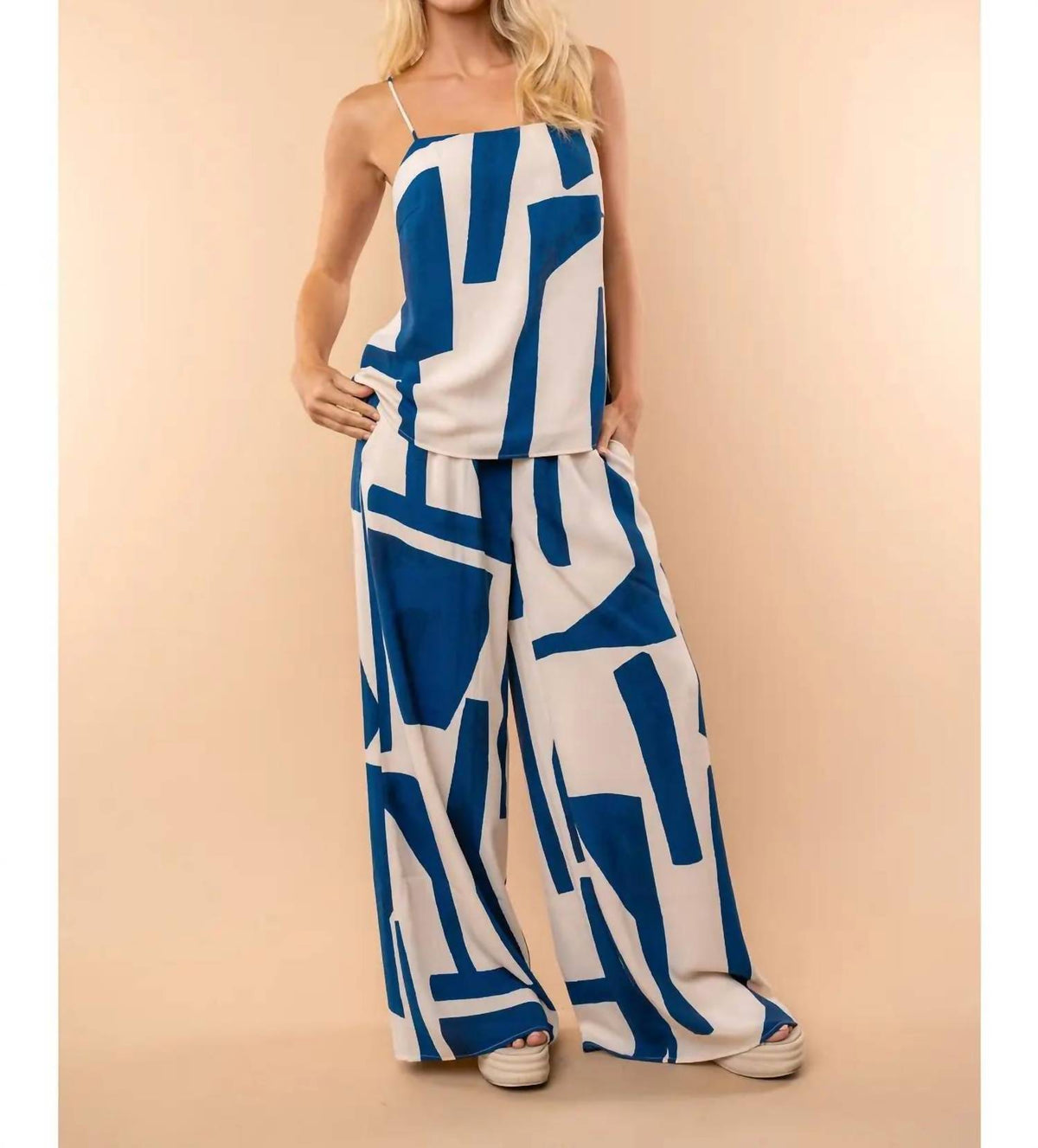 White Birch - Geometric Print Knit Set