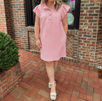 Entro - Scallop Sleeve Mini Dress