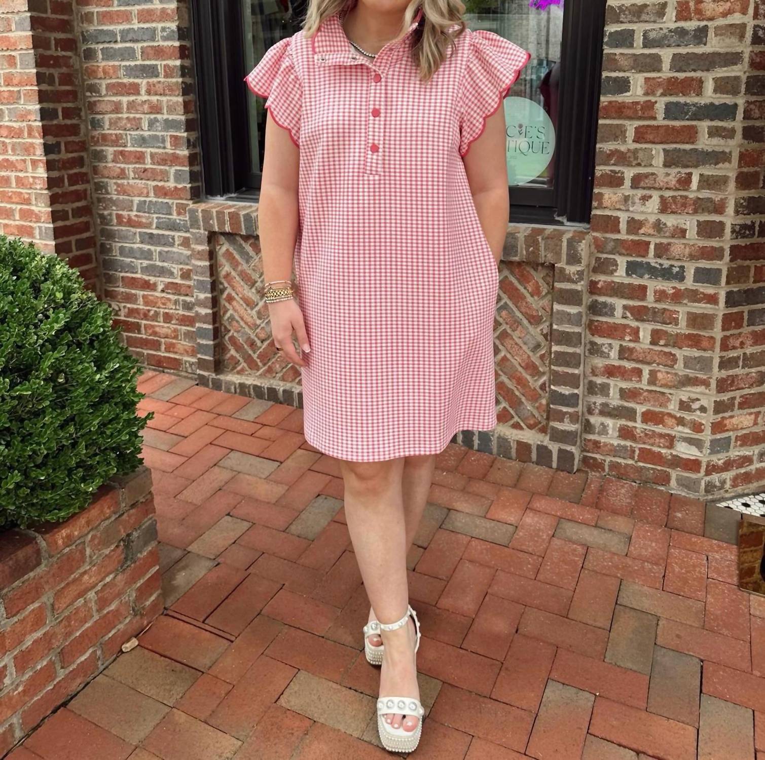 Entro - Scallop Sleeve Mini Dress