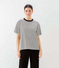 Karen Kane - Stripe Short Sleeve Top