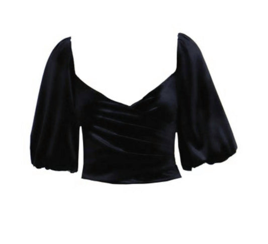 Lucy Paris - Daniela Velvet Wrap Top