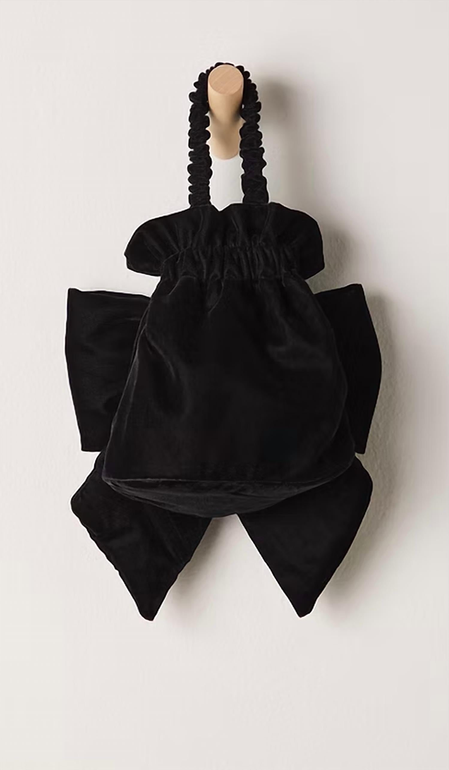 Free People - Women's Belle Velvet Bow Bag