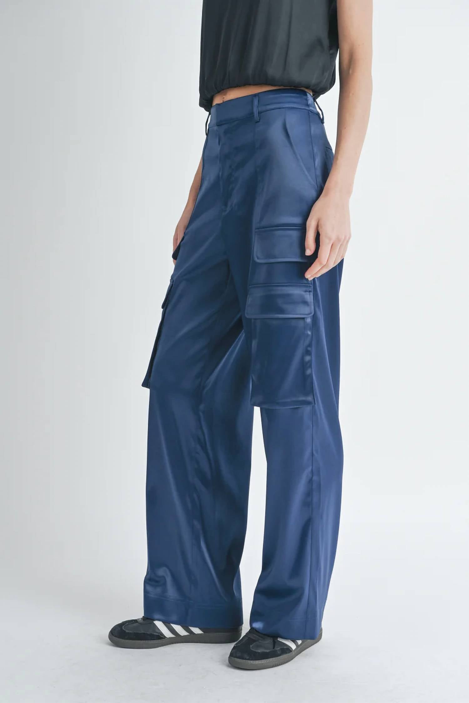 Reset By Jane - Satin Cargo Pants