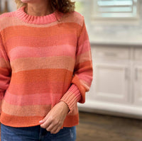 Wooden Ships - Harper Cropped Striped Crew Sweater