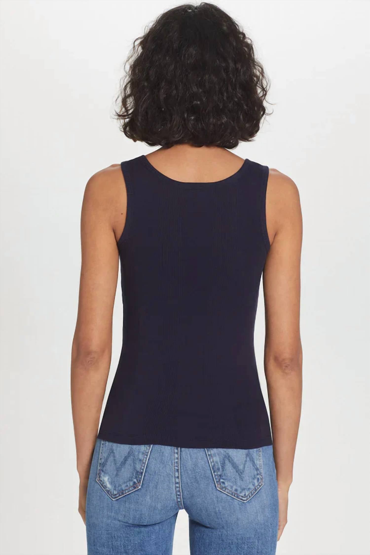 Goldie - Crew Neck Sleeveless Rib Tank