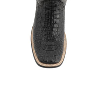 Ferrini Men's Caiman Crocodile-print Western Boots in black - men's boots - alternate view