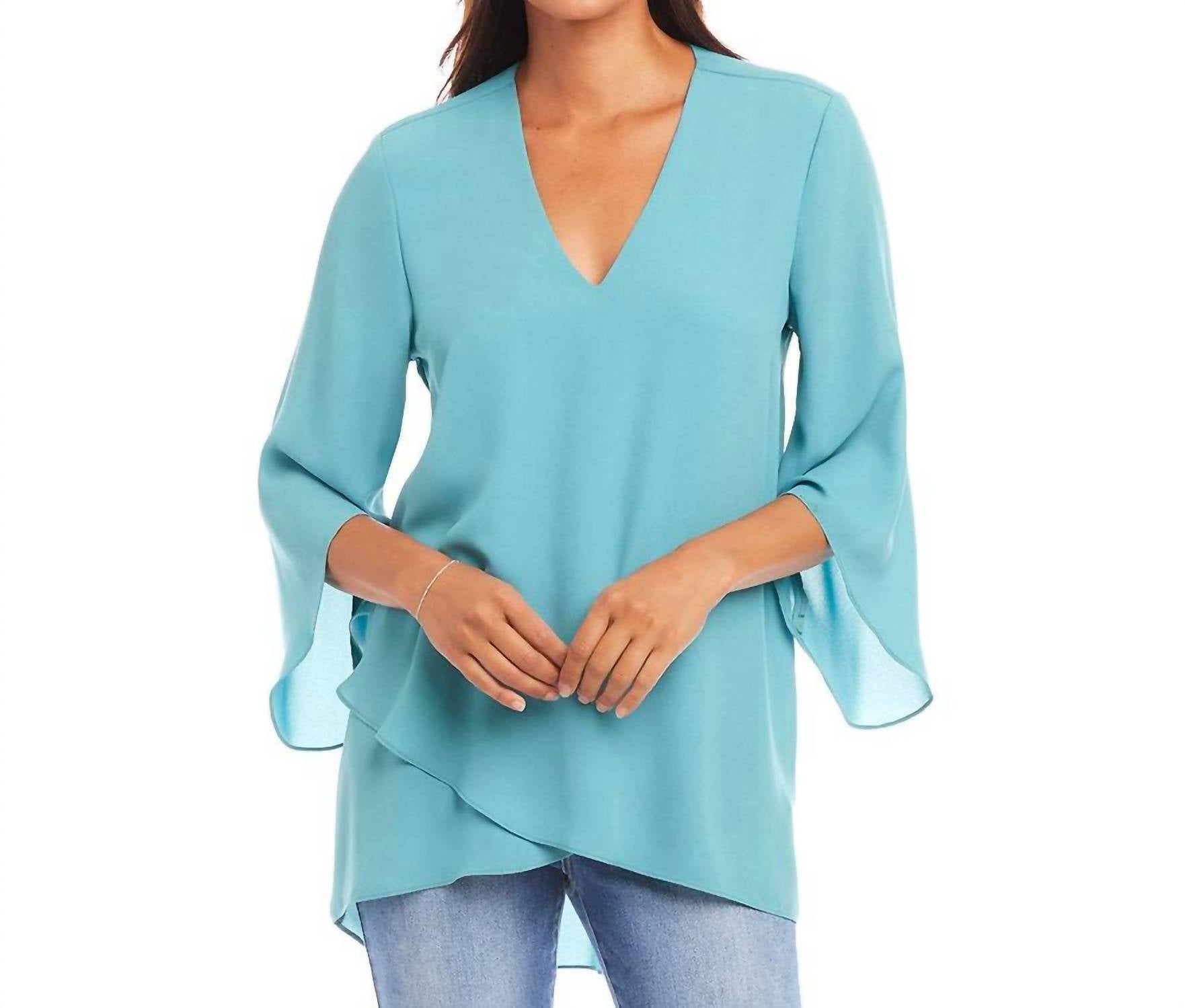 Karen Kane - Bracelet Sleeve Asymmetric Top