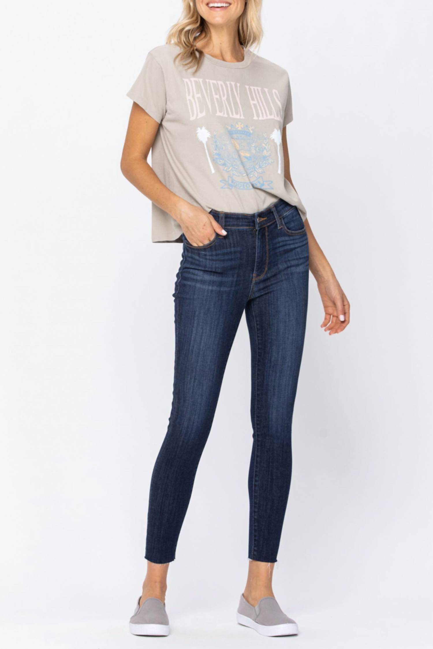 Judy Blue - Raw Hemline Skinny
