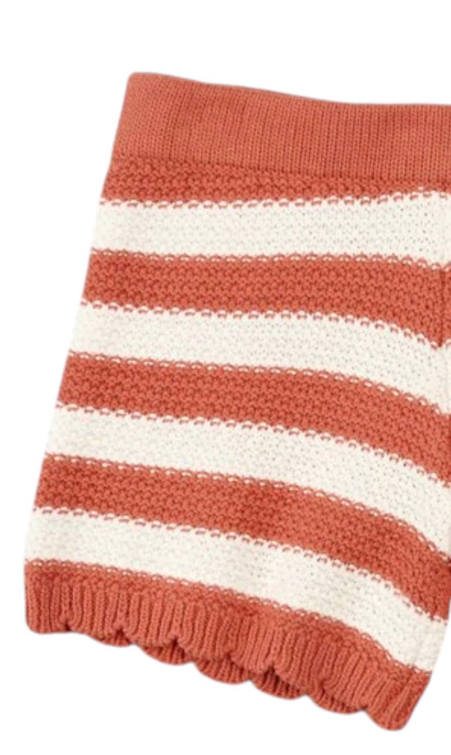 Miles The Label - Kids Striped Crochet Shorts