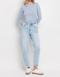 Flying Monkey - Super High Rise Barrel Leg Jeans