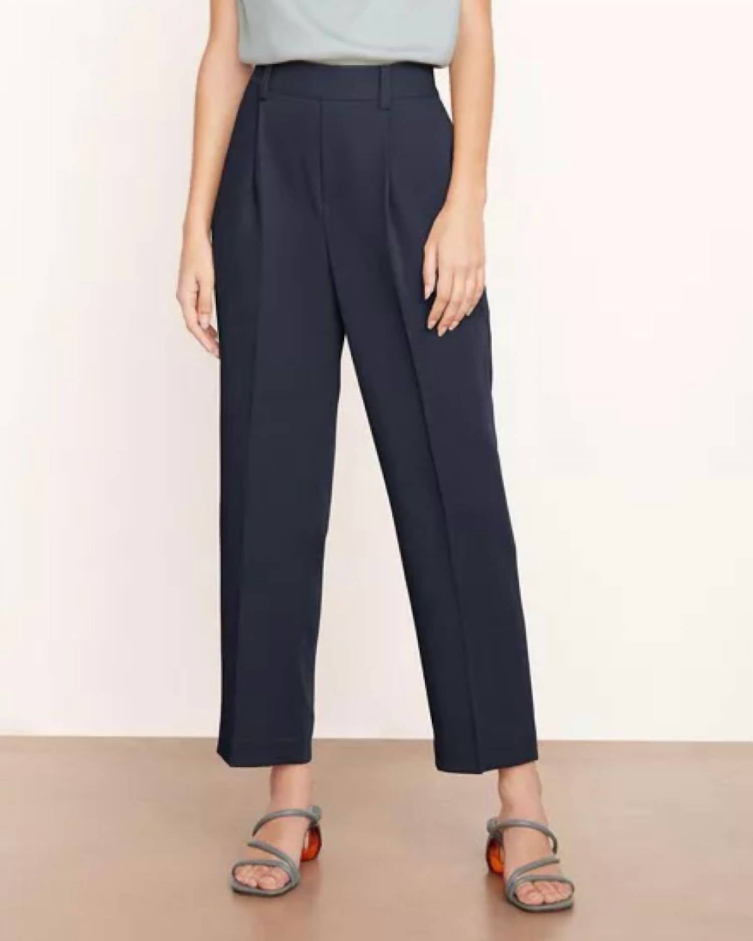 Vince Mid Rise Tapered Pull On Pant in coastal - women's pants - detail view