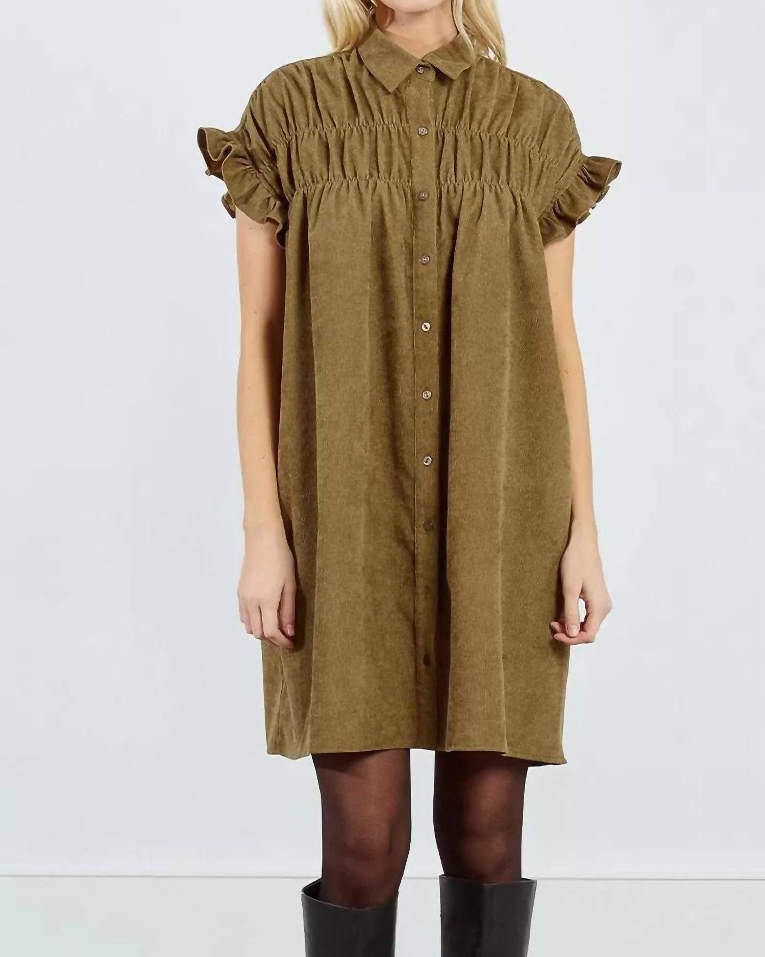 Lili Sidonio - Corduroy Shirt Dress