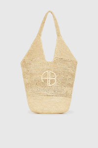Anine Bing - Women's Leah Logo Hobo Raphia Bag