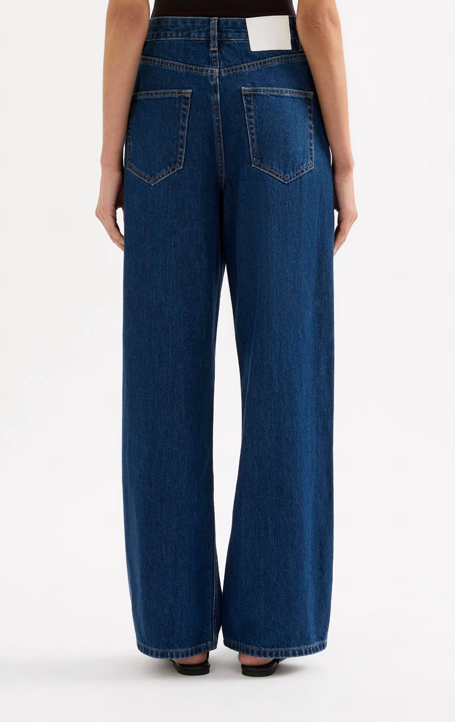 Nude Lucy Organic Relaxed Leg Jeans in force blue - women's jeans - view 4