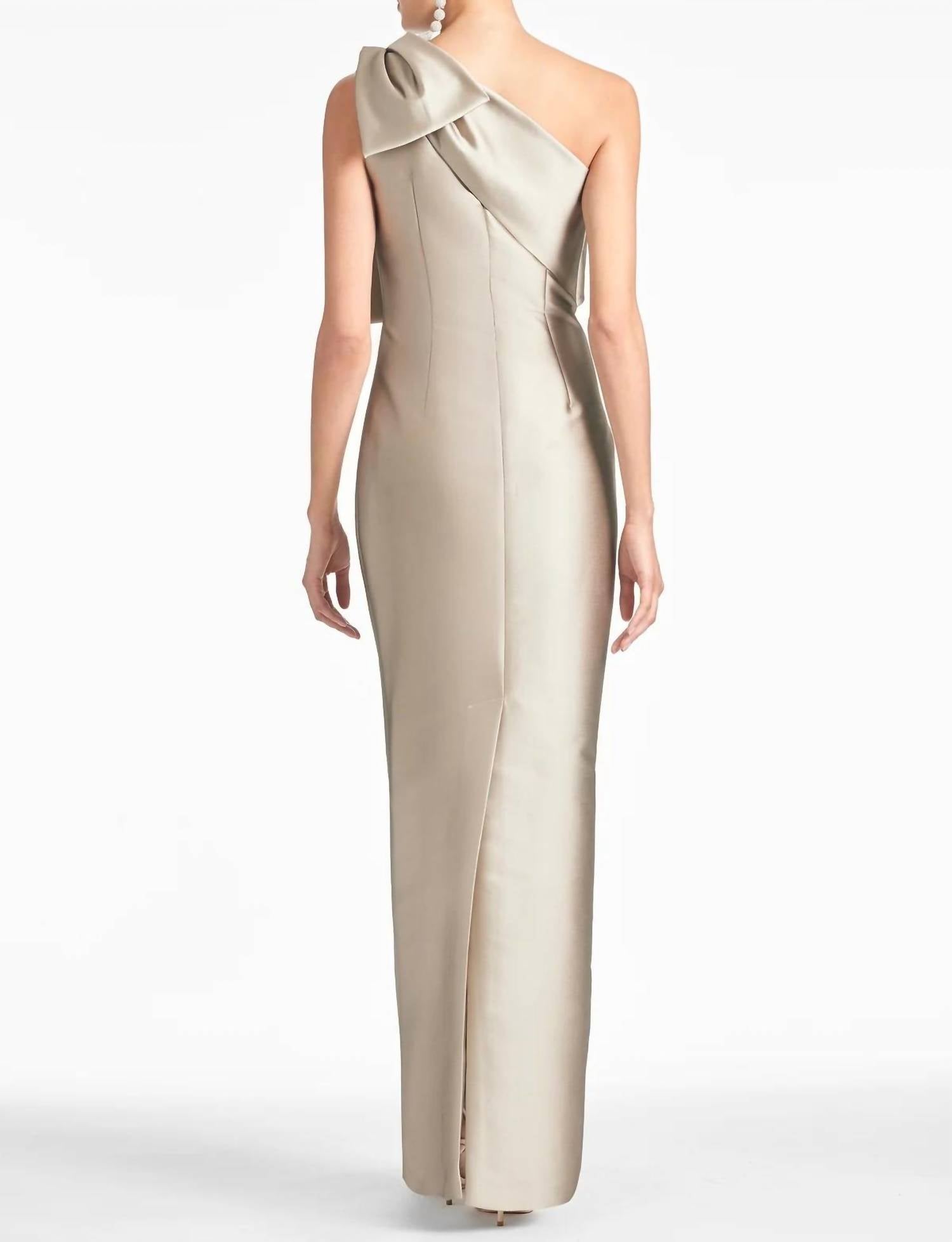 Sachin & Babi - One Shoulder Mikado Column Gown