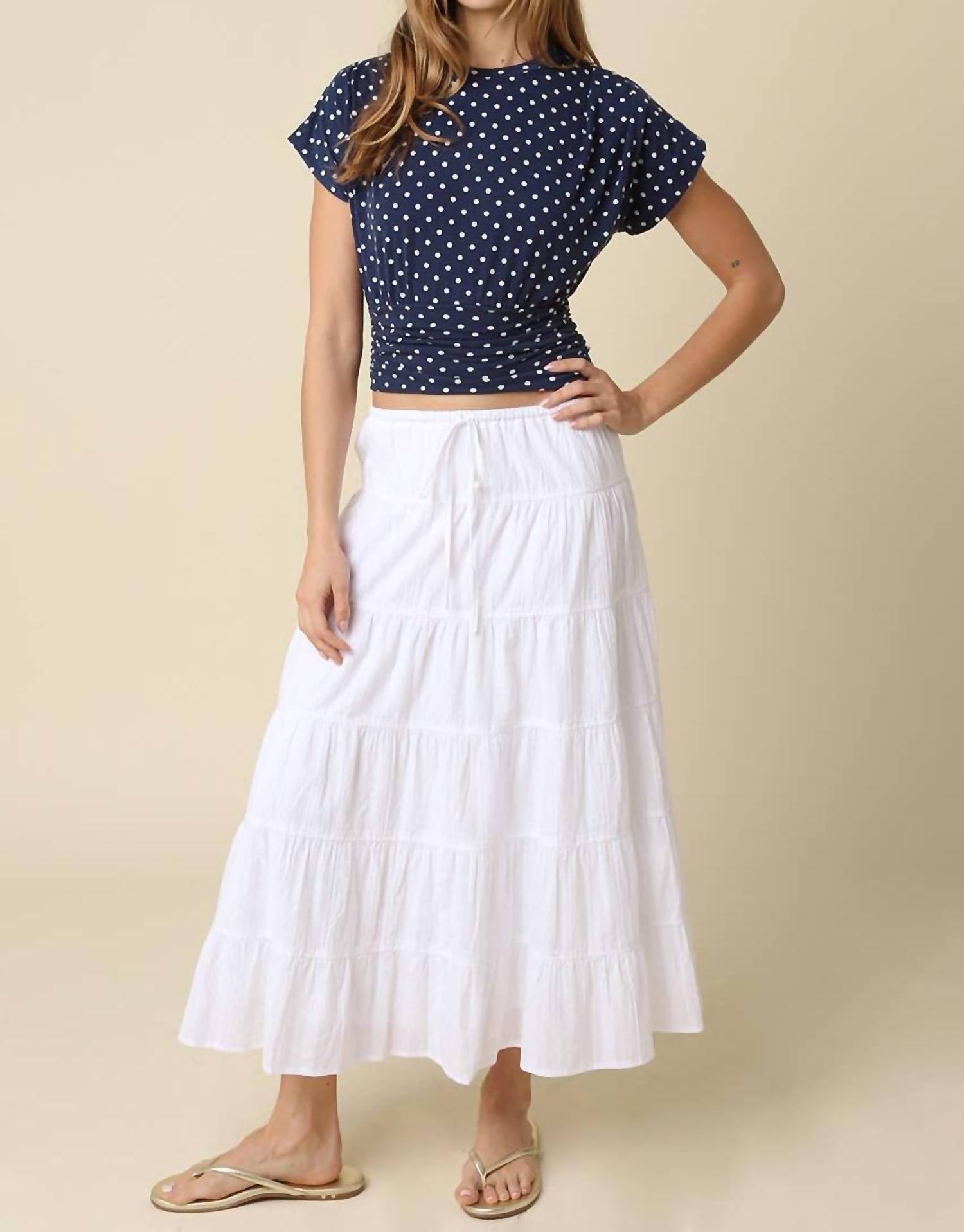 Olivaceous - The Haven Tiered Maxi Skirt