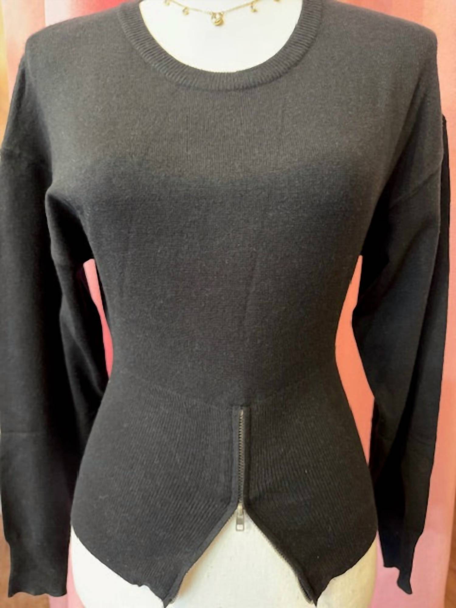 Gilli - Women's Bottom Zip Fitted Sweater