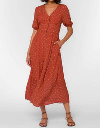 Velvet Heart - Livana Dotted Short-sleeve Dress