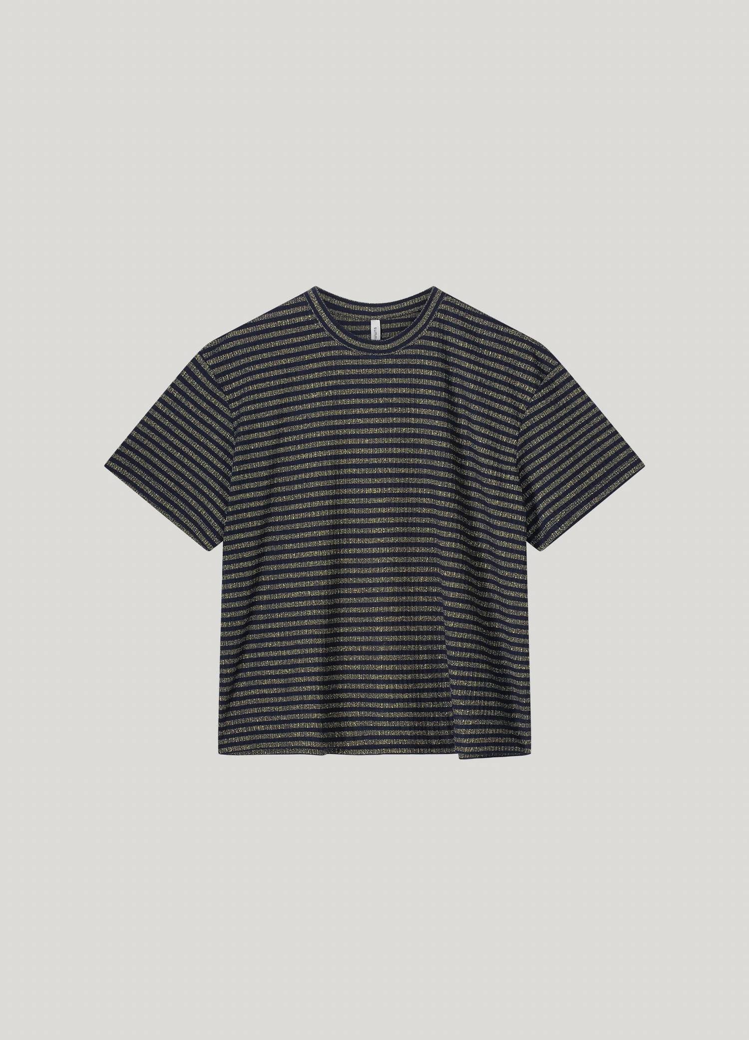 Summum - Lurex Stripe Short Sleeve Top