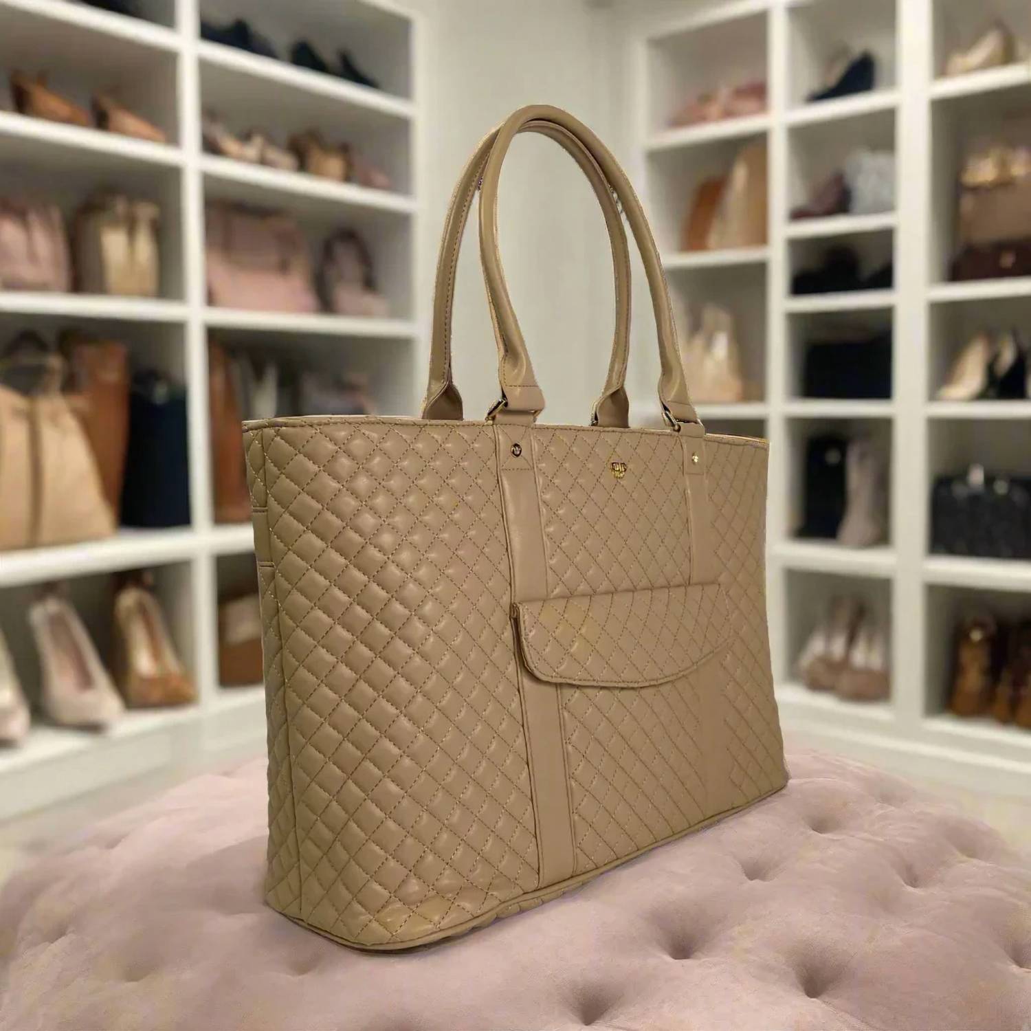 Pursen - Women's Quilted Vip Travel Tote Bag