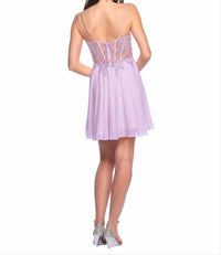 Dave & Johnny - Embellished Fit And Flare Homecoming Mini Dress