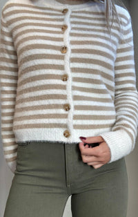 Red Haute - Heidi Striped Cardigan