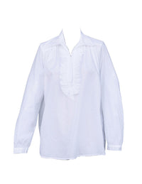 A SHIRT THING Women's Celine Cabo Top in white - women's blouse - detail view