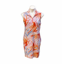Tribal - Women's Coral Orchid Sports Performance Tropical Print Dress