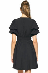 Entro - Cassidy Double Layer Sleeves Babydoll Dress