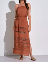 Elan - Strapless Crochet Maxi Dress