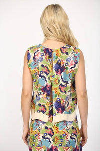 Fate By Lfd - Wave Color Contrast Sleeveless Top