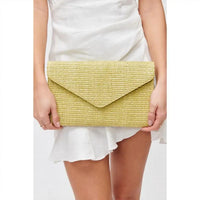 Urban Expressions - Trista Straw Clutch Woven Chain Crossbody