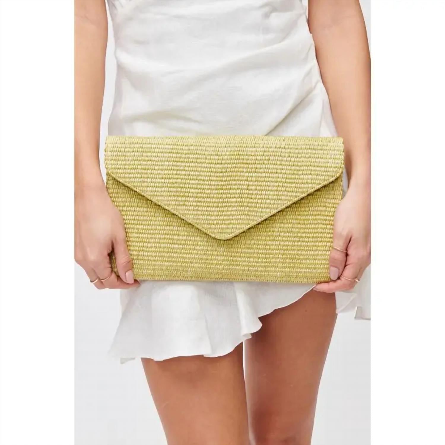 Urban Expressions - Trista Straw Clutch Woven Chain Crossbody