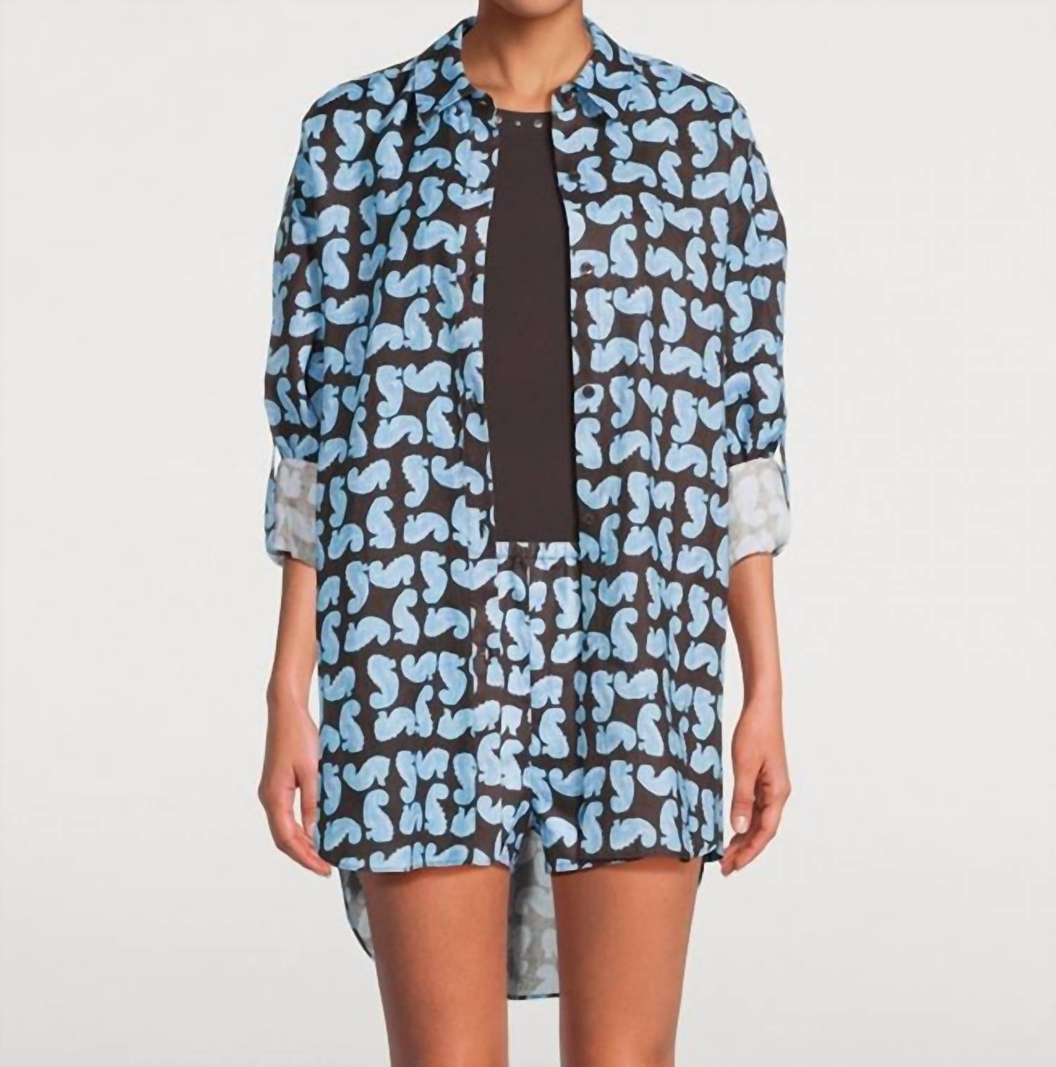 Staud - Sandbar Linen Button Cuffs Top
