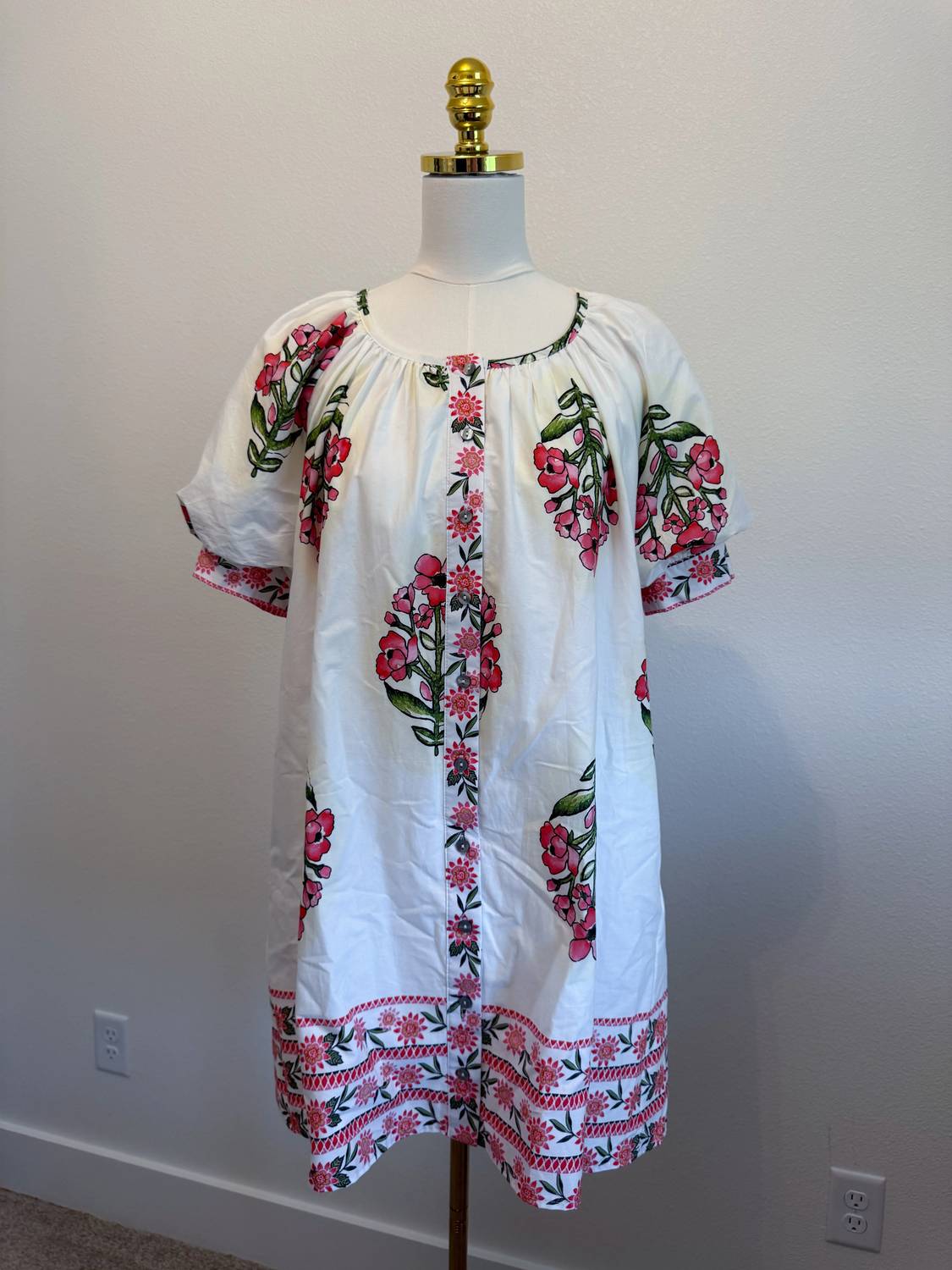 Entro - Women's Short Block Print Dress