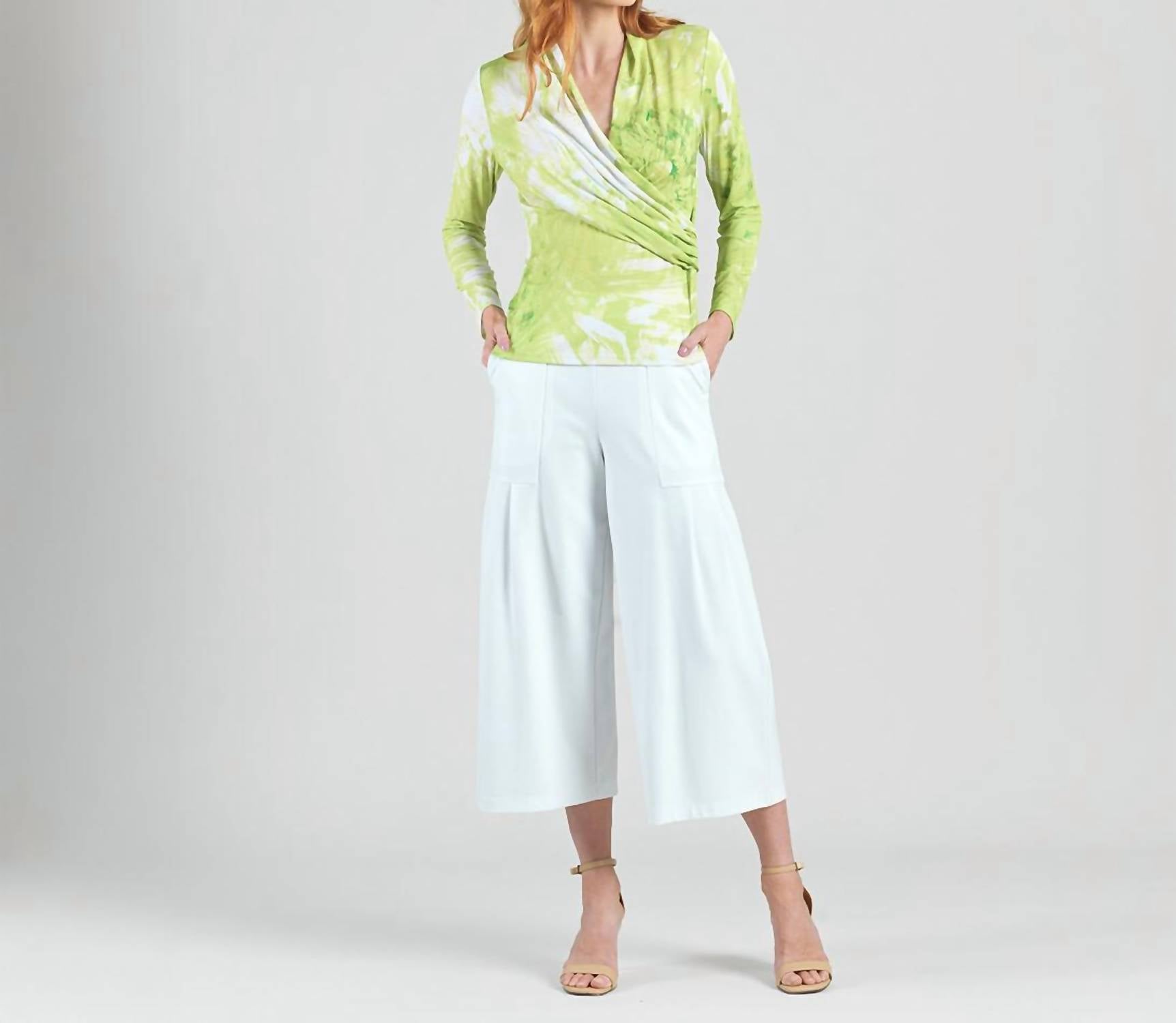 Clara Sunwoo - V-neck Draped Pleat Top