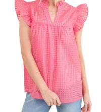 And The Why - Wish We Could Gingham Blouse
